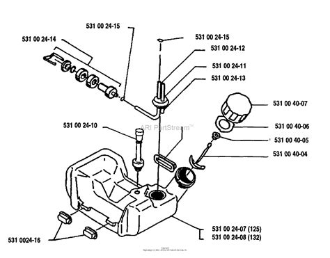 Husqvarna 125 RB (1993-01) Parts Diagram for Fuel Tank