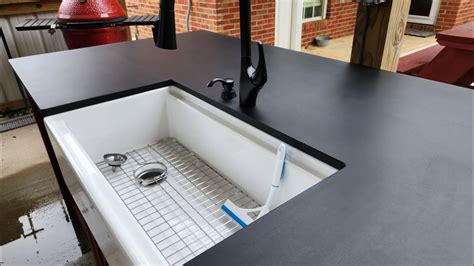 Solid Surface Countertop - Outdoor Kitchen - (PaperStone) - YouTube