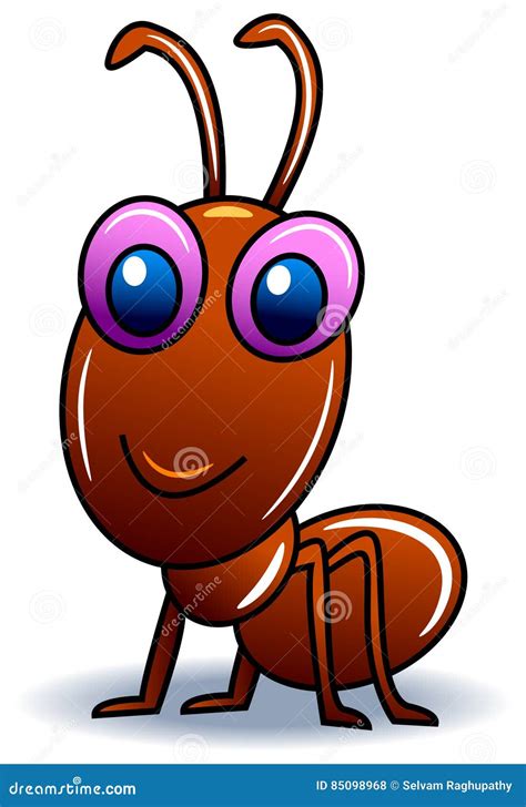 Funny ant stock vector. Illustration of animal, amusing - 85098968