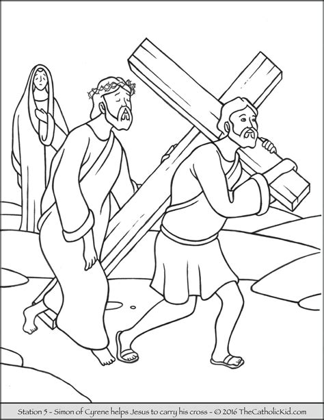 Stations of the Cross Coloring Pages - The Catholic Kid