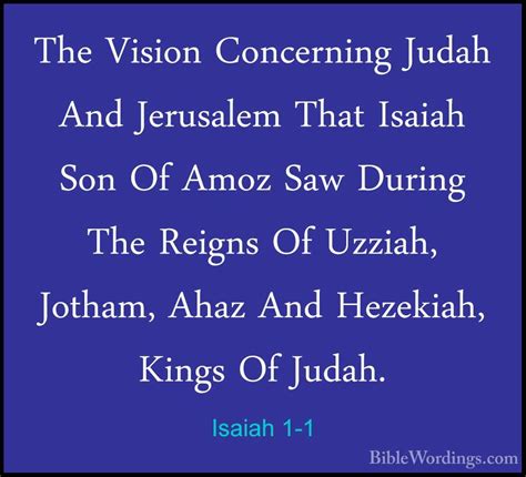 Isaiah 1 - Holy Bible English - BibleWordings.com