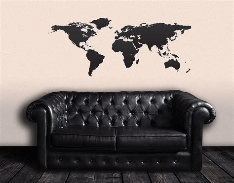 Vinyl Wall Art Decal Sticker World Map #131