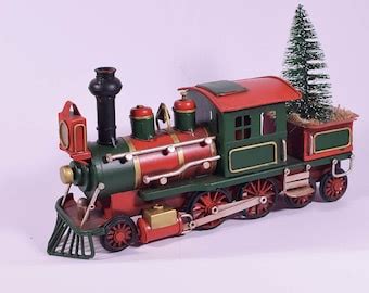 Vintage Christmas Locomotive Christmas Train With Wagons Train Metal ...