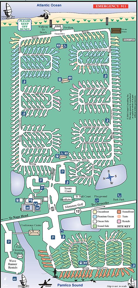 CAMP HATTERAS SITE MAP | Rv parks and campgrounds, Camping locations ...