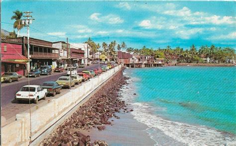 LAHAINA MAUI HAWAII WATER FRONT STREET& SEA WALL POSTCARD 1980 in 2020 ...