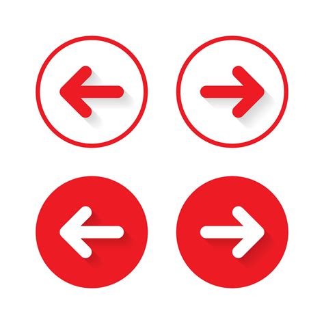 Turn Left and right arrow icon vector. Back and Forward sign symbol ...