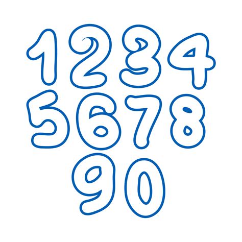 Hand drawn bubble numbers collection. Vector illustration. 13248746 ...