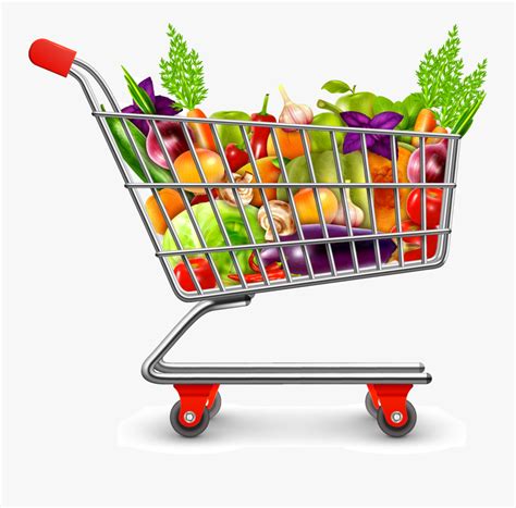 Carts Clipart Food Shopping - Grocery Shopping Cart Icon Png , Free ...