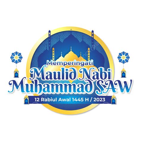 Kartu Ucapan Vektor Maulid Nabi 1445 H Tahun 2023, Maulid Nabi 2023 ...