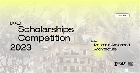 Scholarships 2023 are now open for MAA: Master in Advanced Architecture ...