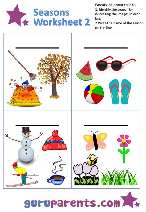 Seasons Worksheets | guruparents