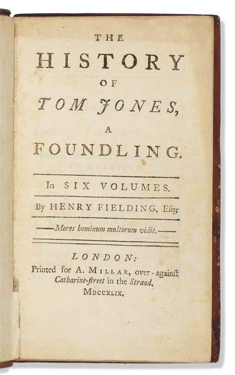 Tom Jones, Henry Fielding, 1749 | Christie’s