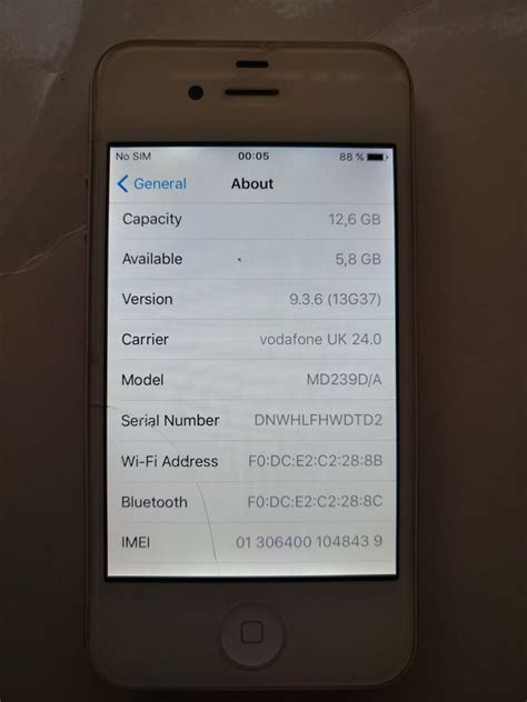 Apple iPhone 4s 16GB White Unlocked A1387 CDMA + GSM 2011 512MB RAM ...