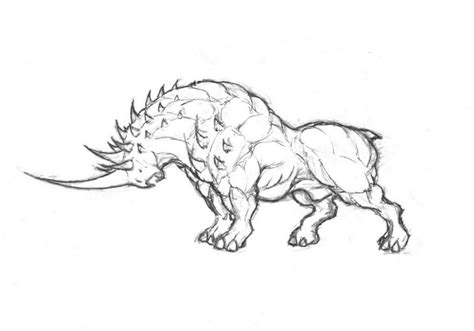 Rhino Outline Drawing at GetDrawings | Free download