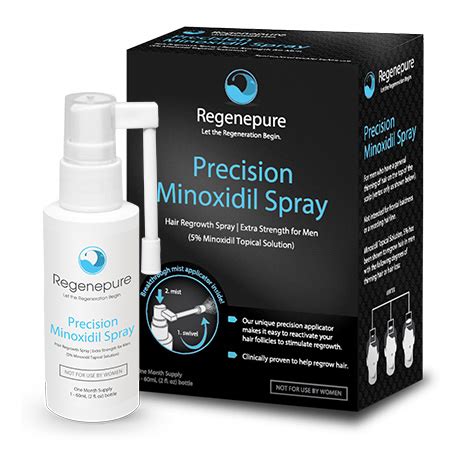 Just For Men Hair Regrowth Precision Minoxidil Spray - One Month Supply