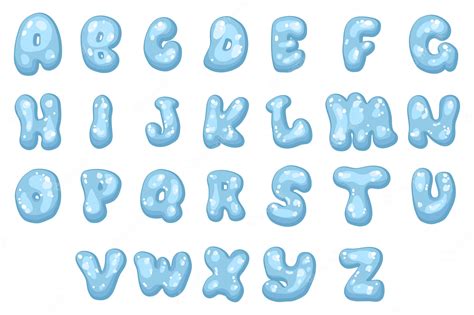 Premium Vector | Bubble letters vector cartoon alphabet isolated.