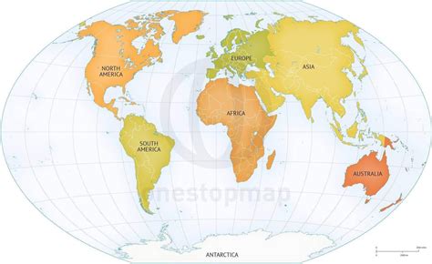 Vector Map of World Continents Political | One Stop Map