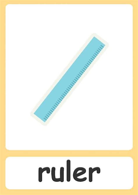 ruler-flashcard | Flashcards, Esl teachers, Flashcards for kids