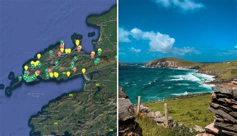 Map of the Dingle Peninsula (With Attractions Plotted)