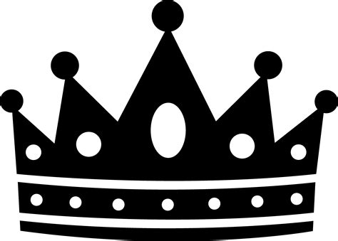 Black Royal Crown Silhouette - Free Clip Art