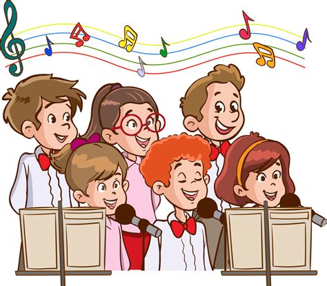 children singing in choir vector 21592967 Vector Art at Vecteezy