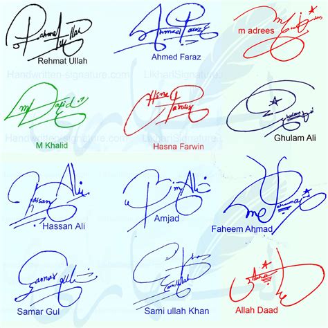 Signatures For Letters