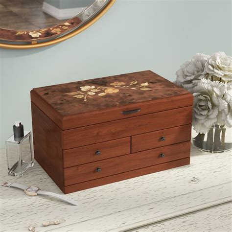 Charlton Home® Wooden Jewelry Box & Reviews | Wayfair