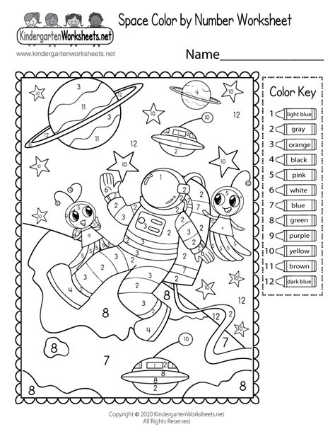 Free Color By Number Worksheets For Kindergarten Pdf / Free editable ...