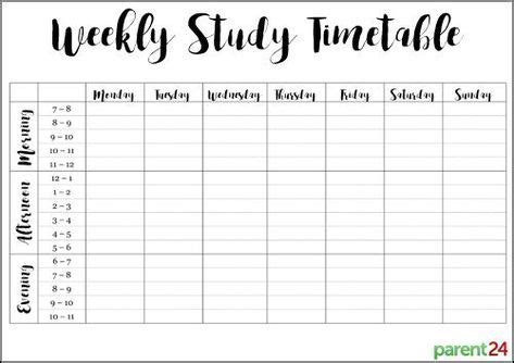 7 Study timetable template ideas | timetable template, study timetable ...