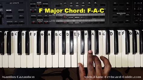 How to Play the F Major Chord on Piano and Keyboard - YouTube