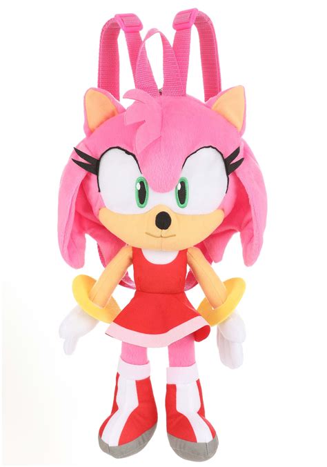 16-Inch Sonic the Hedgehog Amy Plush Backpack | Video Game Backpacks ...