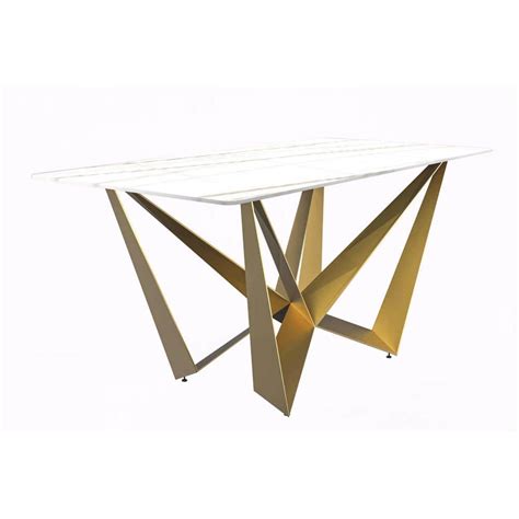 Leisuremod Nuvor Modern Dining Table with a 55 in. Rectangular Top and ...