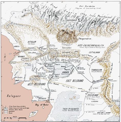 Full Map of Beleriand