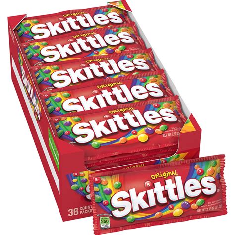 Skittles Original Candy, Full Size, Bulk Fundraiser (2.17oz, 36pk ...