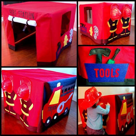 Fire Station Card Table Tent | Fun Family Crafts