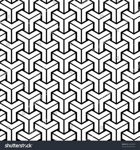 Seamless Geometric Black White Pattern See Stock Vector (Royalty Free ...