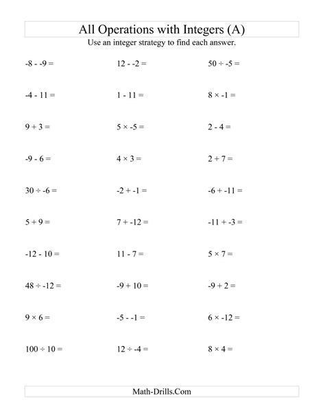 Adding And Subtracting Integers Word Problems Worksheet With Answers