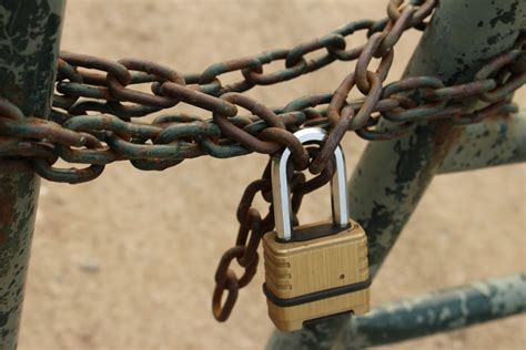 Locked Gate Padlock Chain Free Stock Photo - Public Domain Pictures