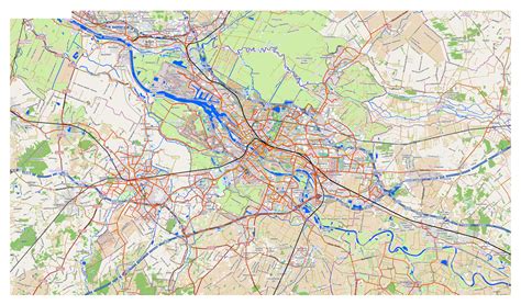 Large map of Bremen city and its surroundings | Bremen | Germany ...