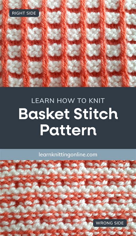 Basket Stitch Pattern [FREE Knitted Stitch Pattern] | LKO