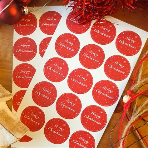 Merry Christmas Envelope Seals / Stickers X 30 | Etsy