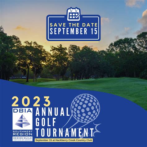 SAVE THE DATE - The 2023 Golf Tournament will be September 15