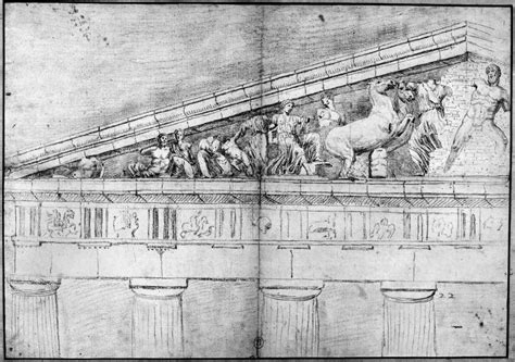 Carrey Parthenon 1674 Ndetail Of The West Pediment Of The Parthenon In ...