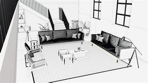 ArtStation - industrial living room | Resources