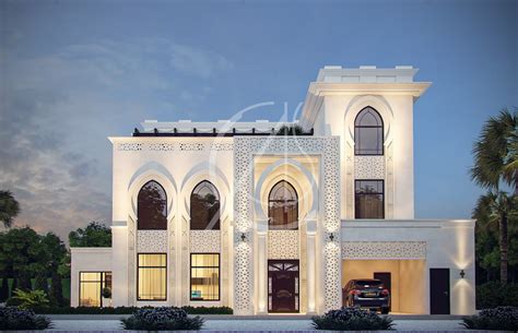 White Modern Islamic Villa Exterior Design by Comelite Architecture ...