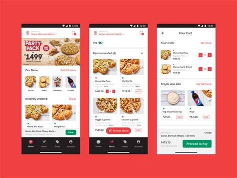 Pizza Hut - Delivery App Redesign by Smith Kavishwar on Dribbble