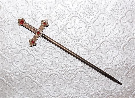 Romeo's Dagger Jeweled Titanium Hair Dagger by RavensLair on Etsy