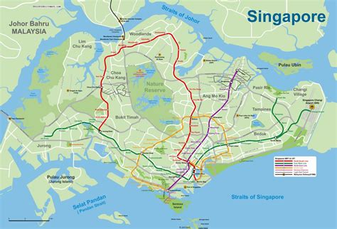 Large MRT and LRT map of Singapore | Singapore | Asia | Mapsland | Maps ...