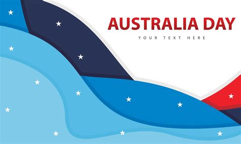 Australia Day Banner with Wavy Shapes 1735343 Vector Art at Vecteezy