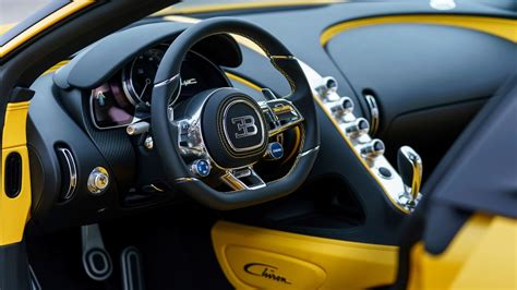 2018 Bugatti Chiron Yellow and Black Interior Wallpaper | HD Car ...